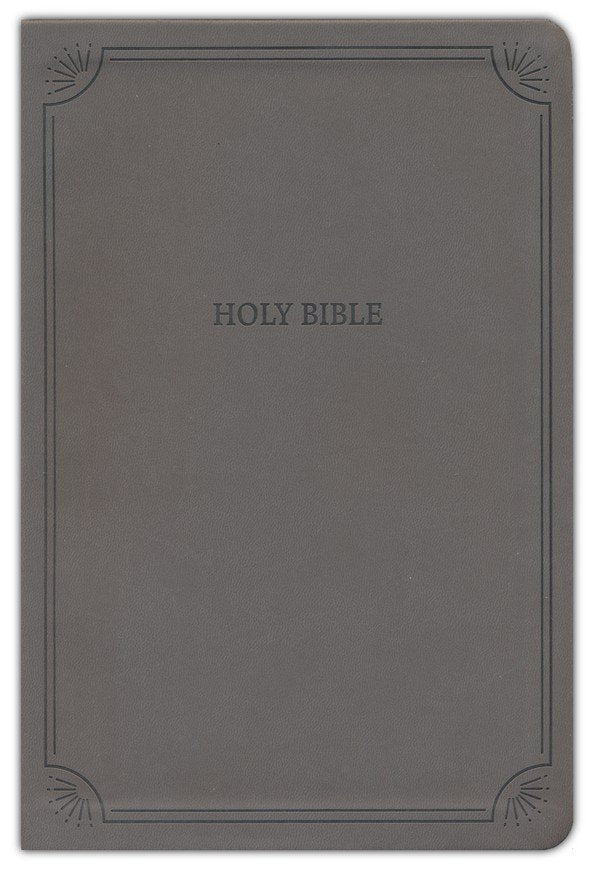 NASB 2020 Large Print Value Thinline Bible - Charcoal Leathersoft