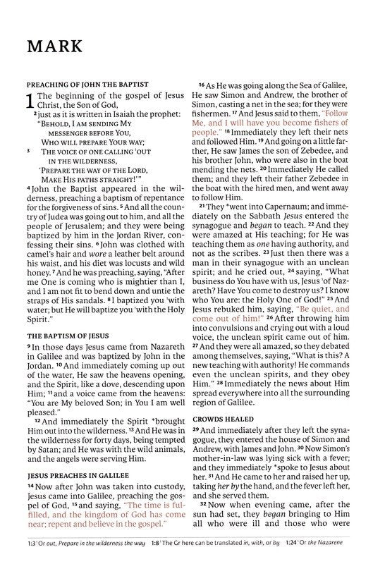 NASB 2020 Large Print Value Thinline Bible - Charcoal Leathersoft