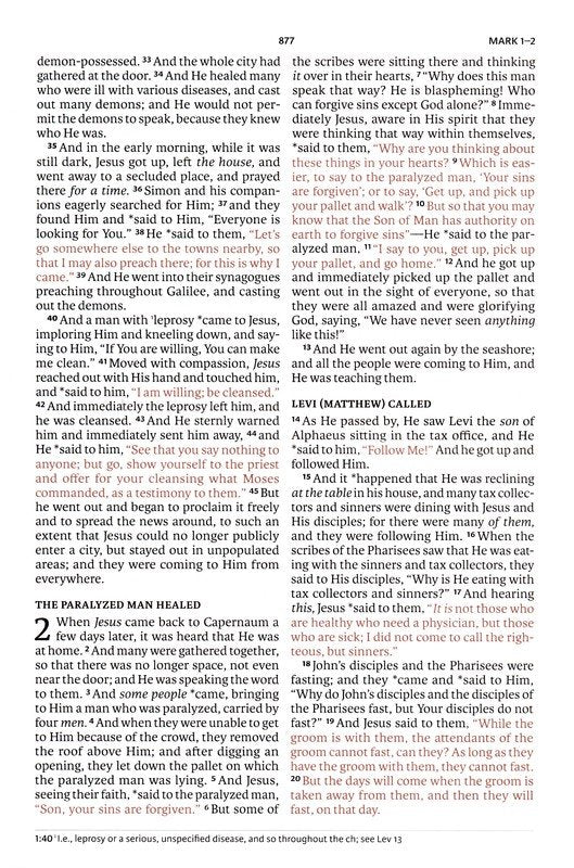 NASB 2020 Large Print Value Thinline Bible - Charcoal Leathersoft