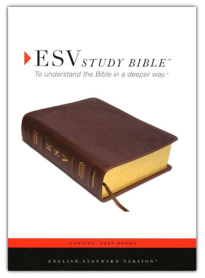 ESV Study Bible Deep Brown Cowhide Leather