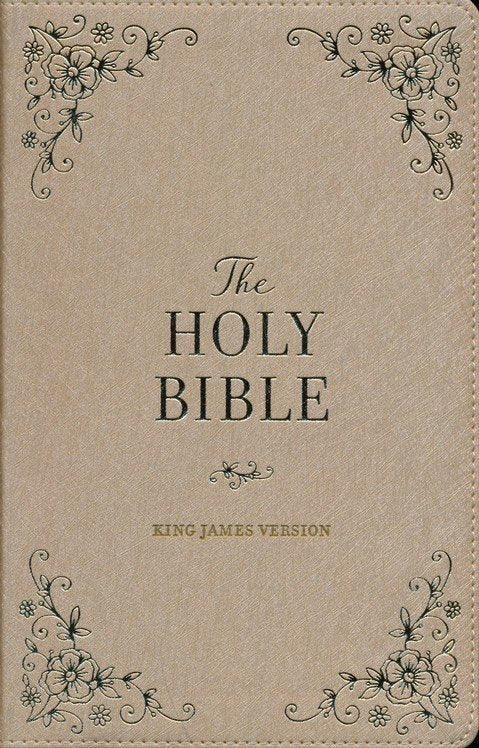 KJV Deluxe Gift Bible Pearlescent Taupe Faux Leather Indexed