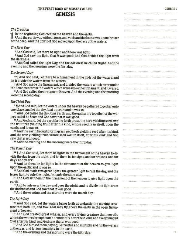 KJV Large Print Notetaking Bible Sage Suedesoft Leathertouch