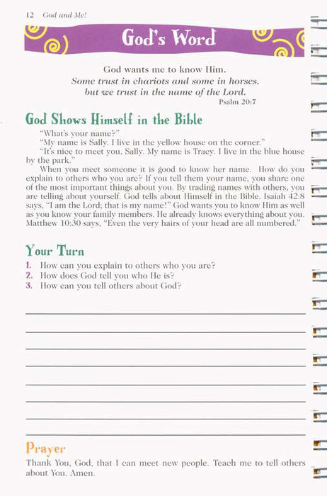 God and Me! V. 1 Devotions for Girls Ages 6-9
