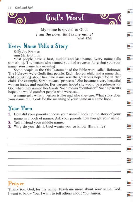 God and Me! V. 1 Devotions for Girls Ages 6-9