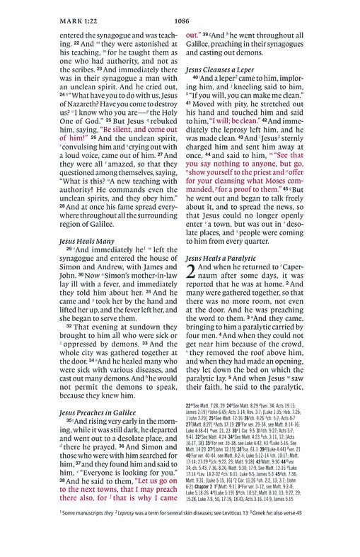 ESV Wide Margin Reference Bible Black Top-Grain Leather