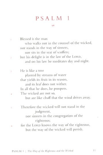 ESV The Psalms Black Top Grain Leather