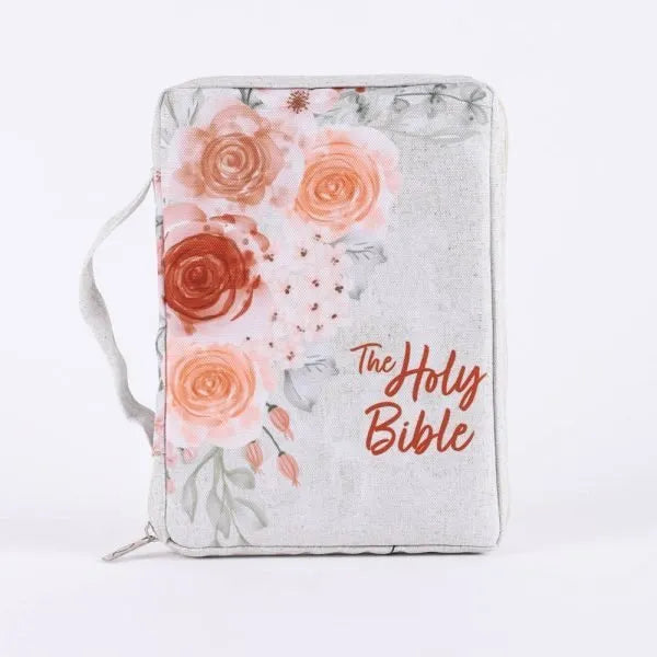 Bible Cover Floral Holy Bible Medium