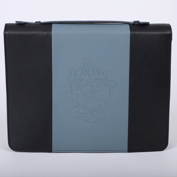 Bible Cover Strong & Courageous 2-Tone XL