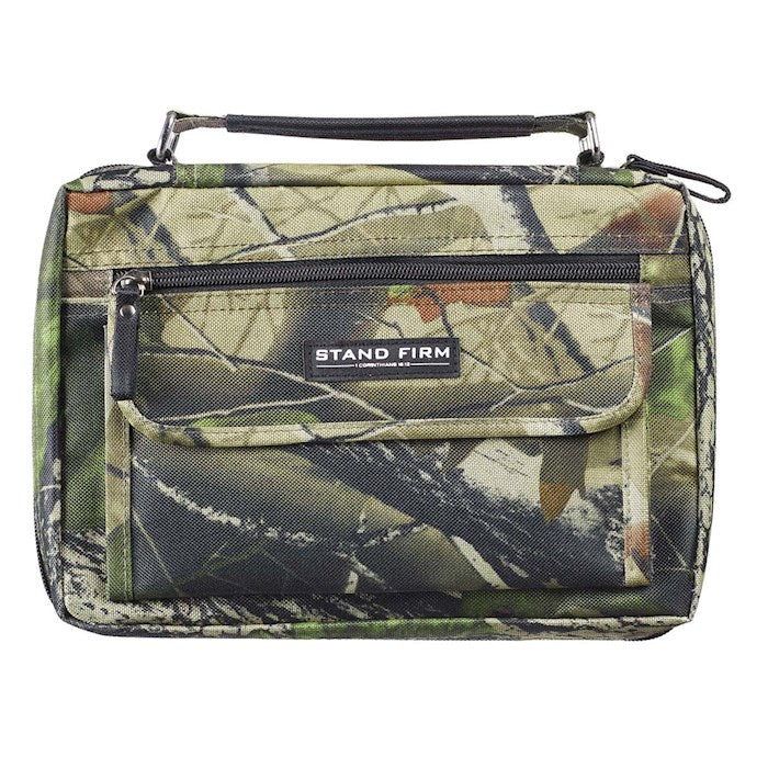 Bible Cover Camo Stand Firm Medium