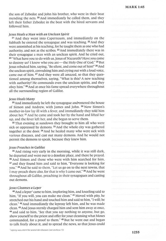 ESV Single Column Journaling Bible, Large Print, Brown Natural Leather w/Leather Strap