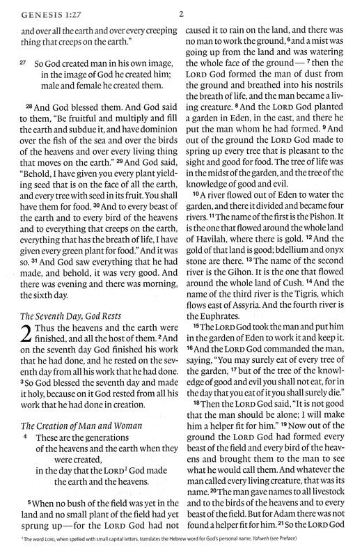 ESV Large Print Bible Black Genuine Leather