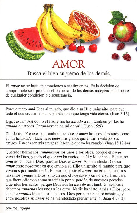 El fruto del Espiritu, Pamfleto