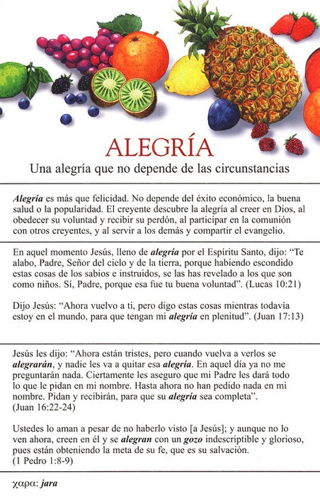 El fruto del Espiritu, Pamfleto