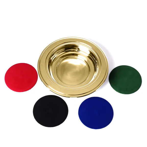 Offering Plate Gold 12"with 4 pads
