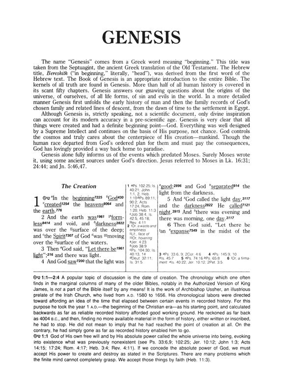 NASB 77 Hebrew-Greek Key Word Bible Black Genuine Leather