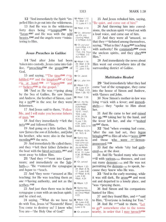 NASB 77 Hebrew-Greek Key Word Bible Black Genuine Leather