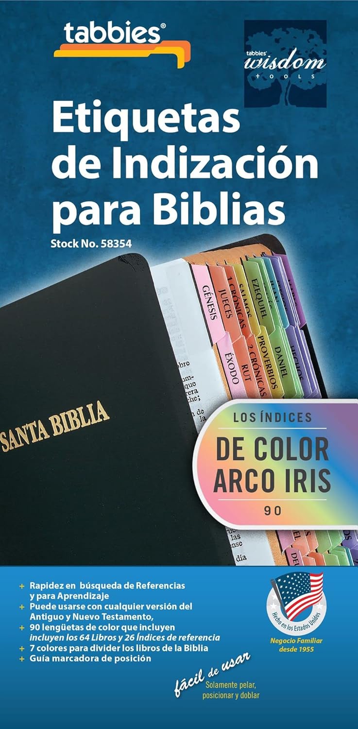 Tabbies Spanish Rainbow OT & NT Bible Indexing Tabs
