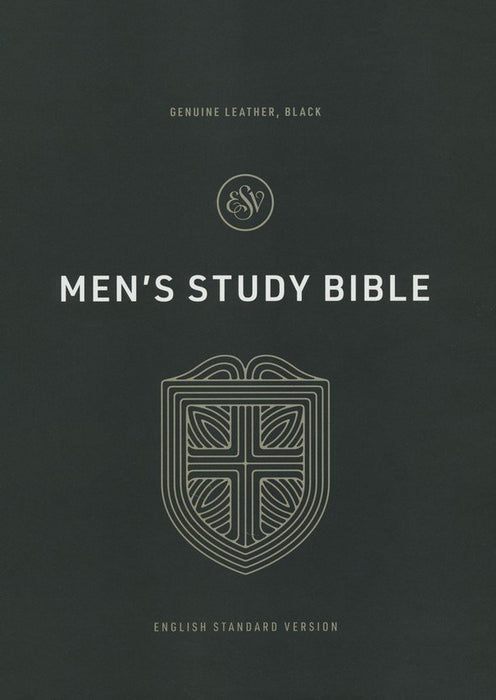ESV Men's Study Bible Black Genuine Leather