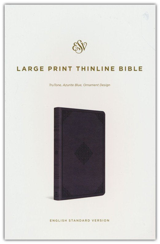 ESV Large Print Thinline Bible, Azurite Blue Trutone