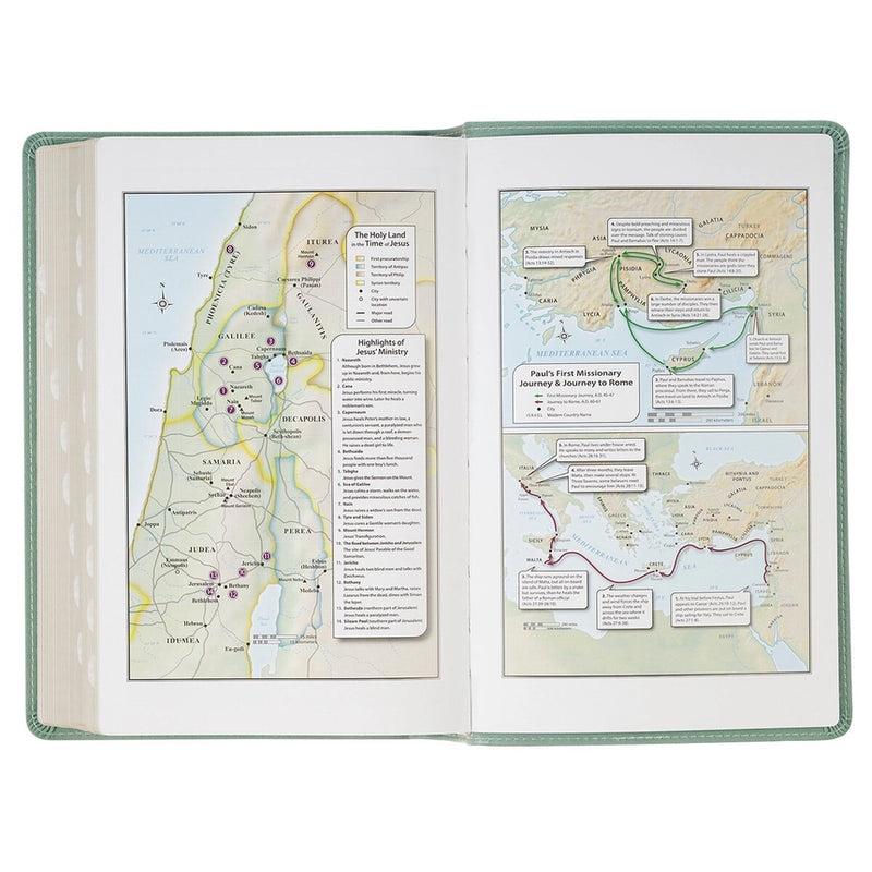 KJV Giant Print Standard Size Bible Teal Faux Leather