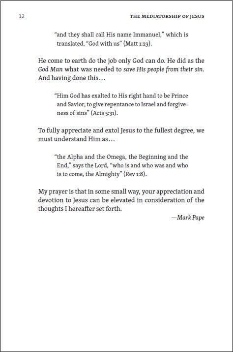 The Mediatorship of Jesus