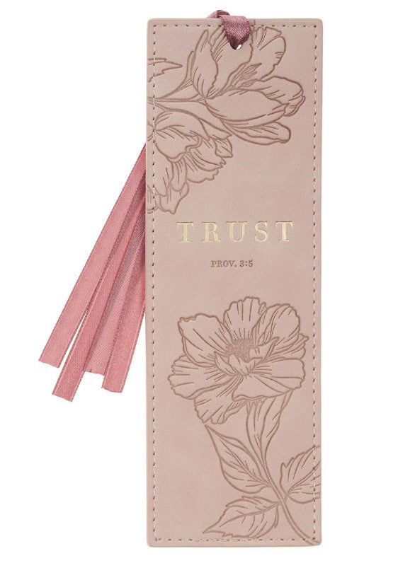 Bookmark: Trust Pink Faux Leather