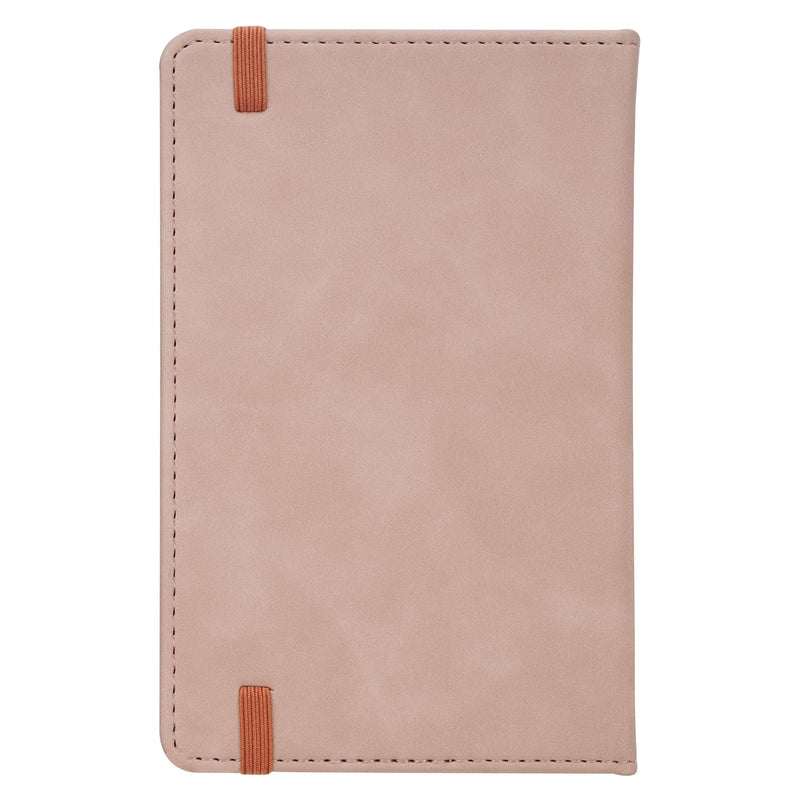 Small Scripture Notebook with Elastic Closure Pink Faux Leather Trust