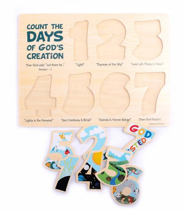 Count the Days of God's Creation Wooden Puzzle