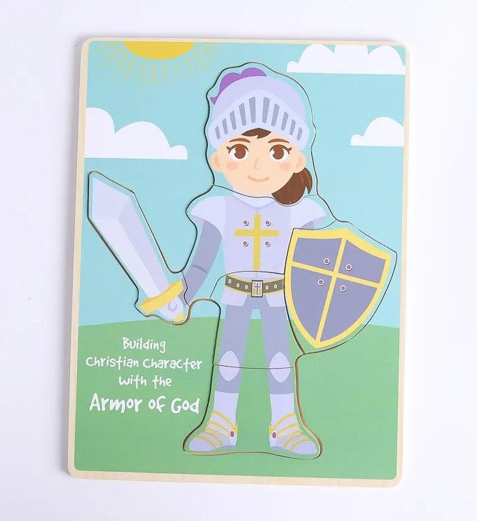 Armor of God Build-a-Kid Wooden Puzzle: Girl