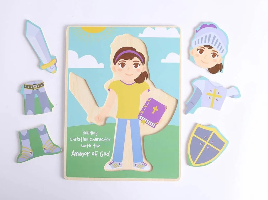 Armor of God Build-a-Kid Wooden Puzzle: Girl