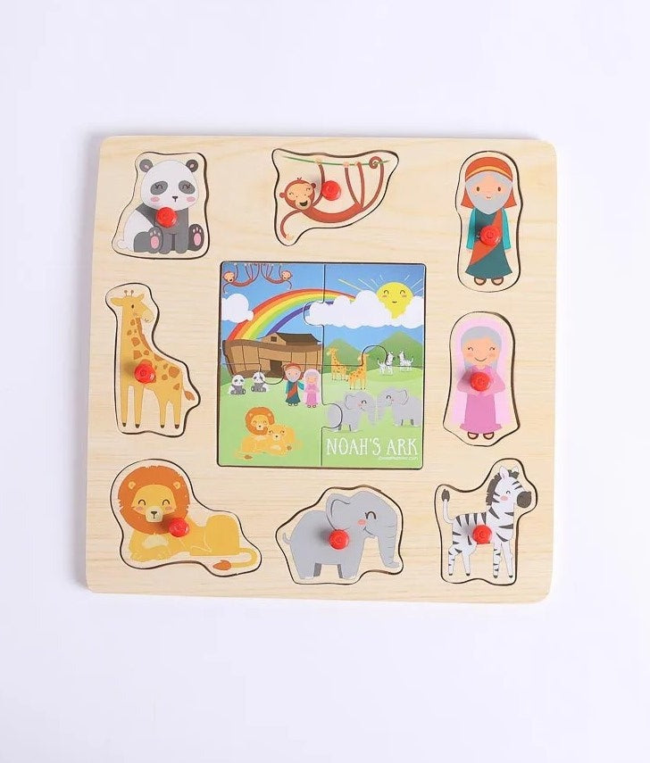 Noah's Ark Peg/Jigsaw Wooden Puzzle