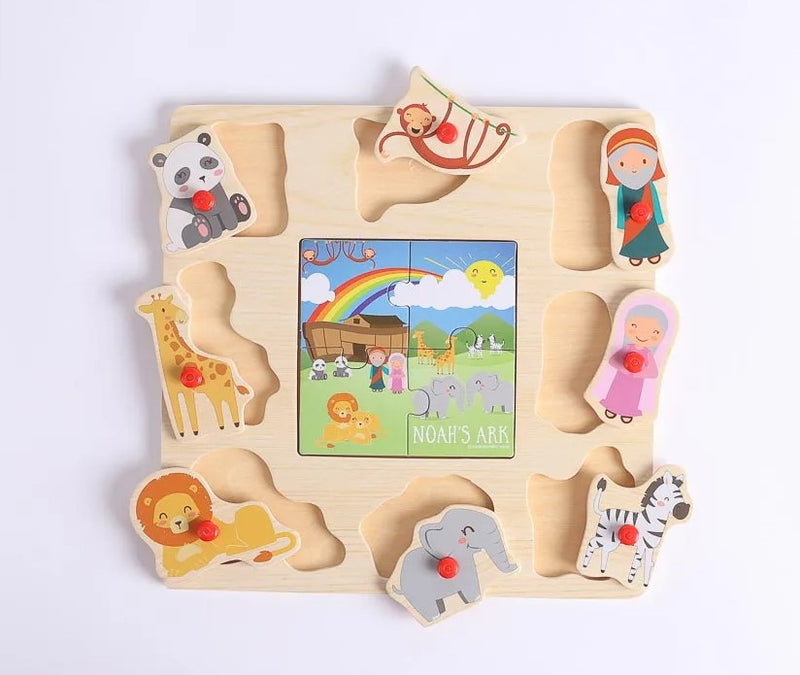 Noah's Ark Peg/Jigsaw Wooden Puzzle