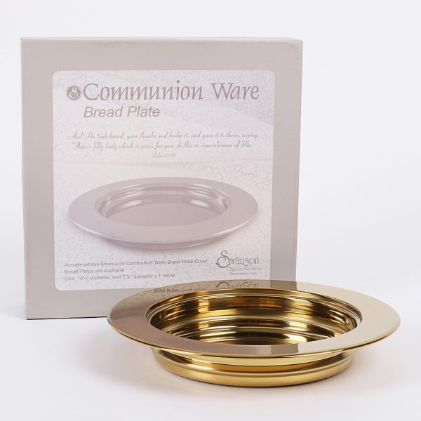 Communion Bread Plate - Goldtone