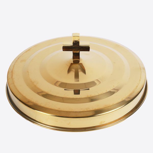 Communion Bread Plate Cover - Goldtone