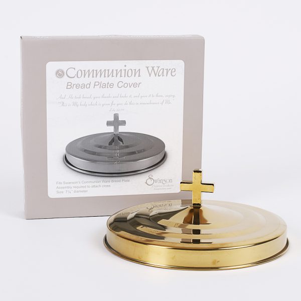 Communion Bread Plate Cover - Goldtone