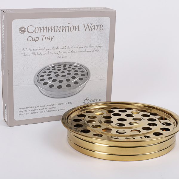Communion Cup Tray - Goldtone