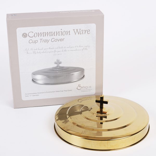 Communion Cup Tray Cover - Goldtone