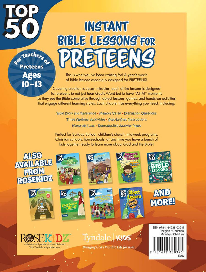 Top 50 Instant Bible Lessons for Preteens