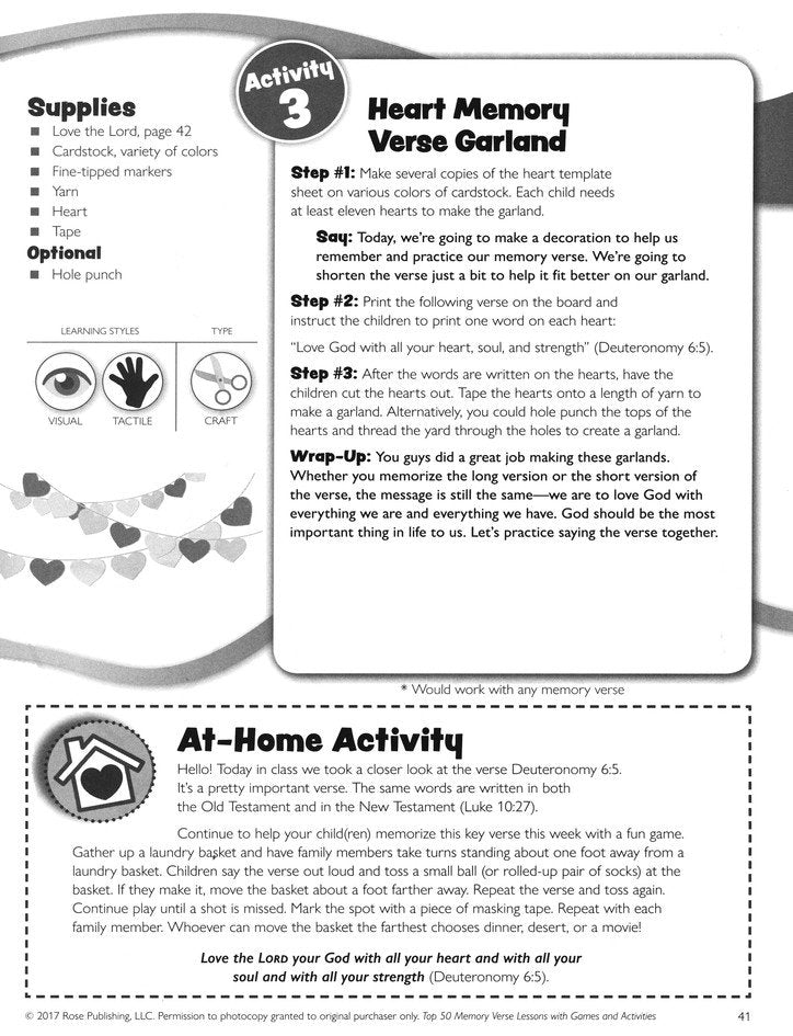 Top 50 Memory Verse Lessons