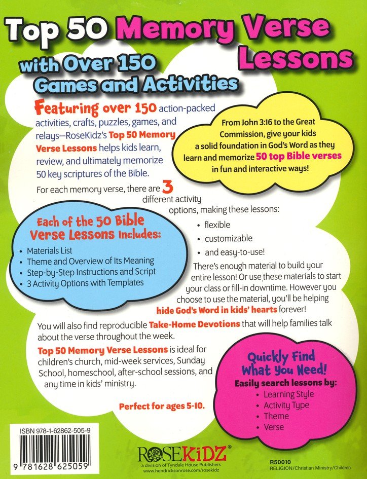 Top 50 Memory Verse Lessons