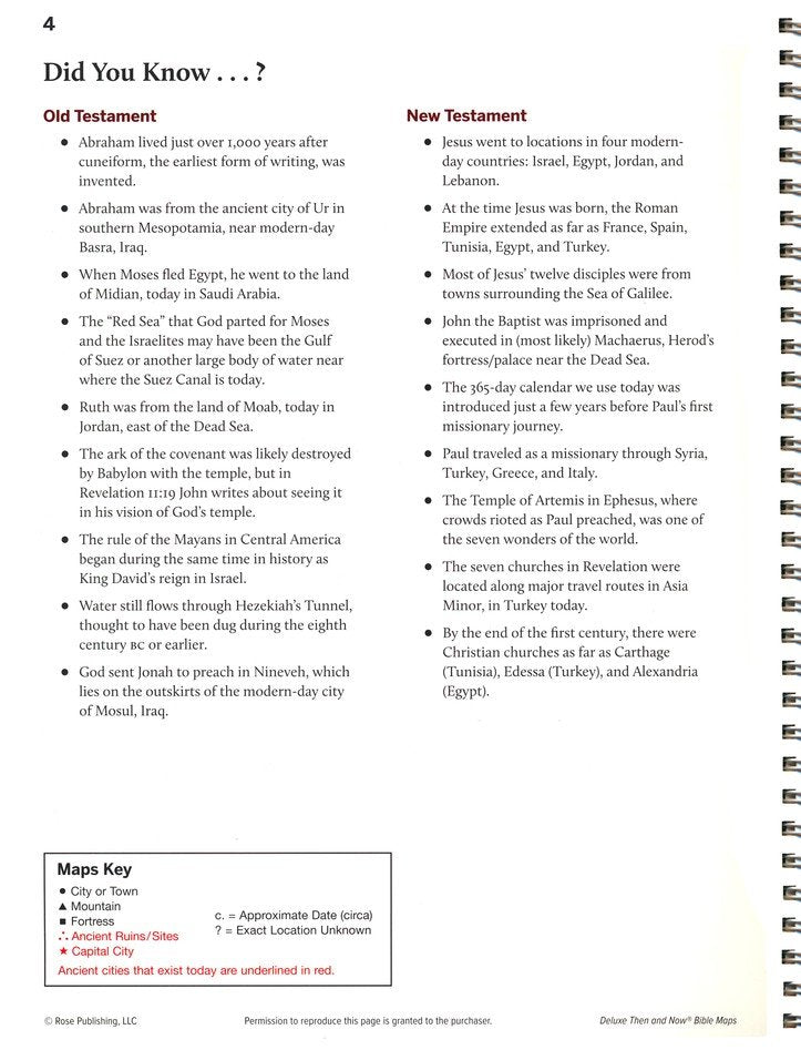 Deluxe Then & Now Bible Maps Hardback