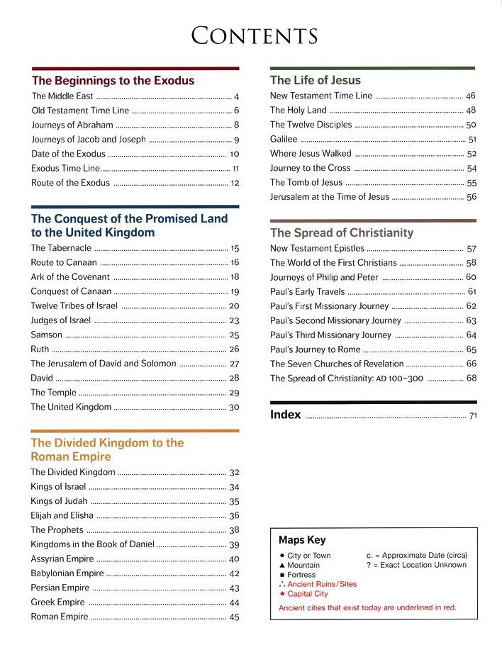 Deluxe Then & Now Bible Maps Paperback