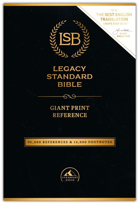 Legacy Standard Giant Print Reference Bible, Black Faux Leather, Indexed