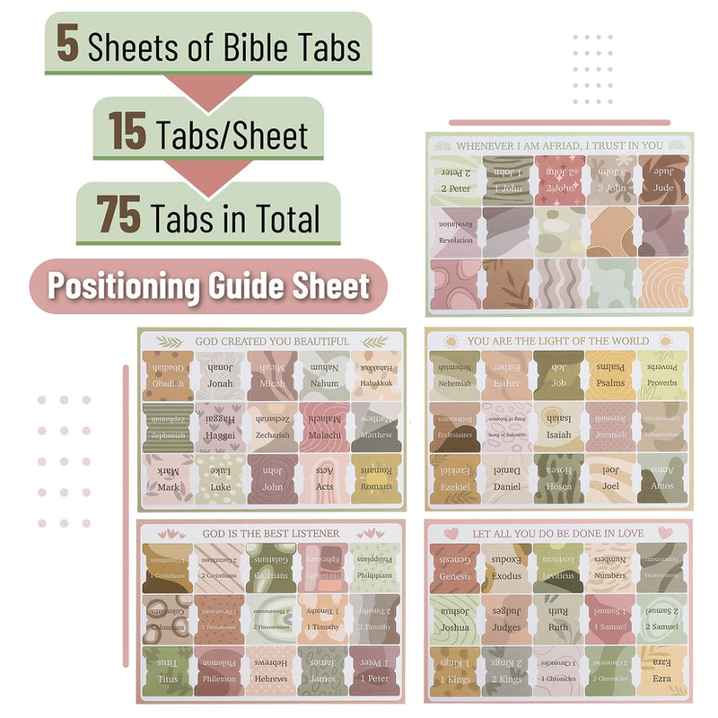 Mr. Pen Bible Tabs with Boho Theme