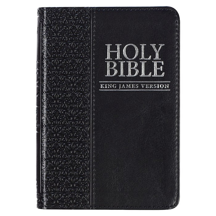 KJV Pocket Bible Black LuxLeather with Zipper