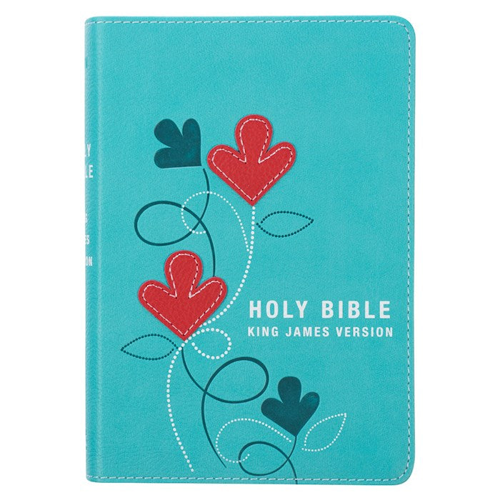 KJV Compact Bible Turquoise Faux Leather