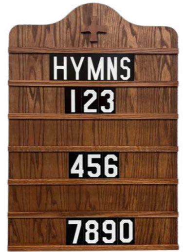 Hymn Board Light Oak