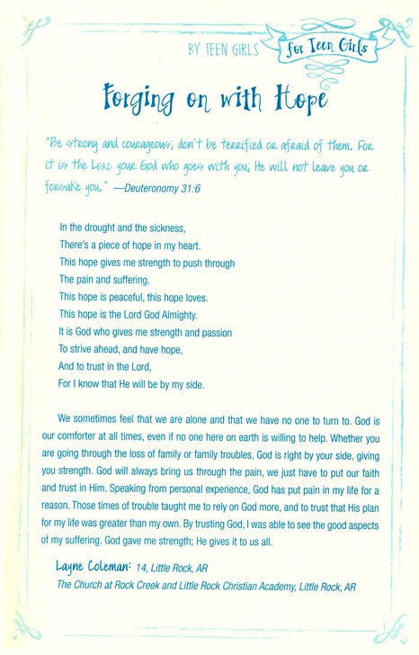 Teen to Teen: 365 Devotions by Teen Girls for Teen Girls Hardback