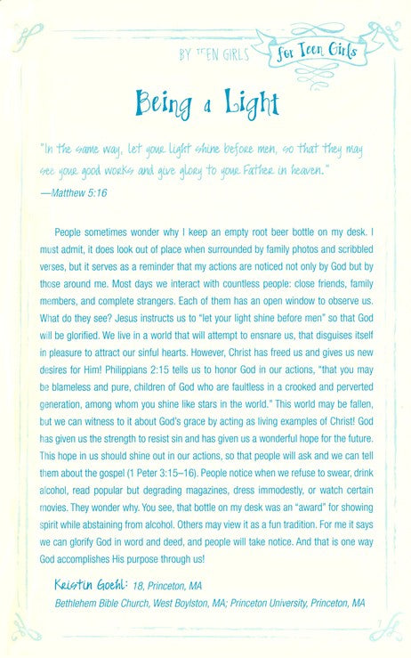 Teen to Teen: 365 Devotions by Teen Girls for Teen Girls Hardback