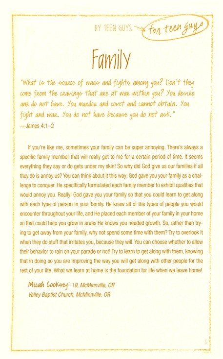 Teen to Teen: 365 Devotions for Teen Guys by Teen Guys Hardback